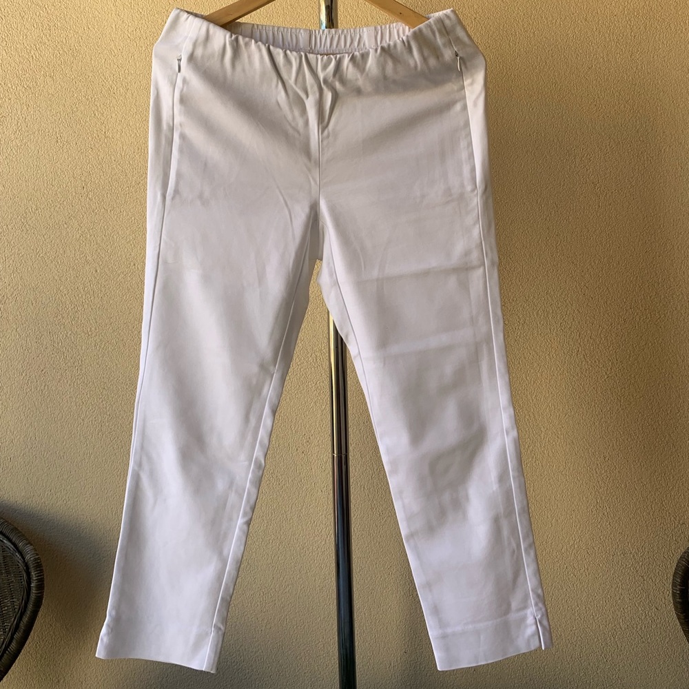 J jill White Capri Leggings Sz 6 Petite